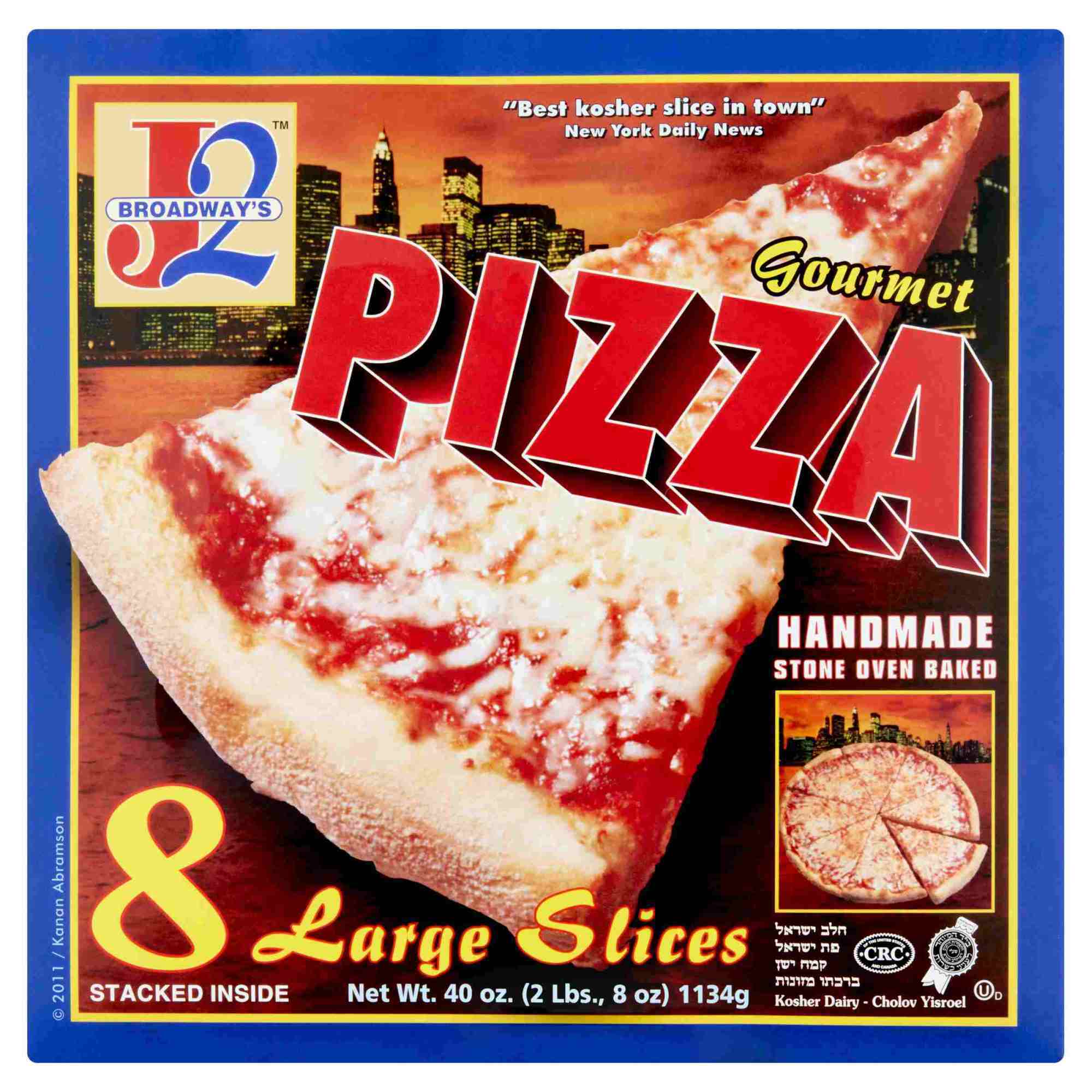 Broadway's J2 Pizza 8 Slices Box Nyc, 40 Oz | Island Kosher